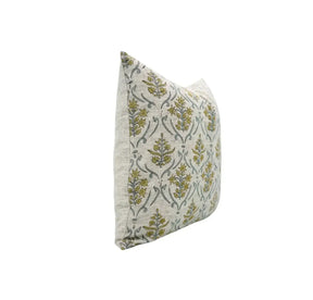 Natural Hand Block Printed Viscose Linen Pillow Cover - Vishal Pushp