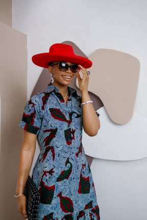 Adegboloja Kaftan Maxi Dress – Handmade African Ankara Elegance