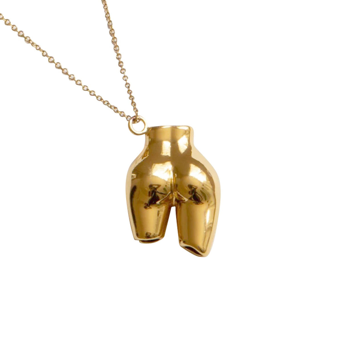 Figure Charm Gold Necklace