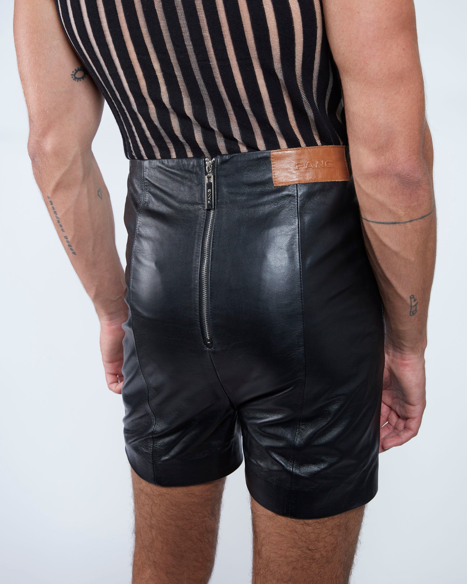 High Waisted  Leather Shorts