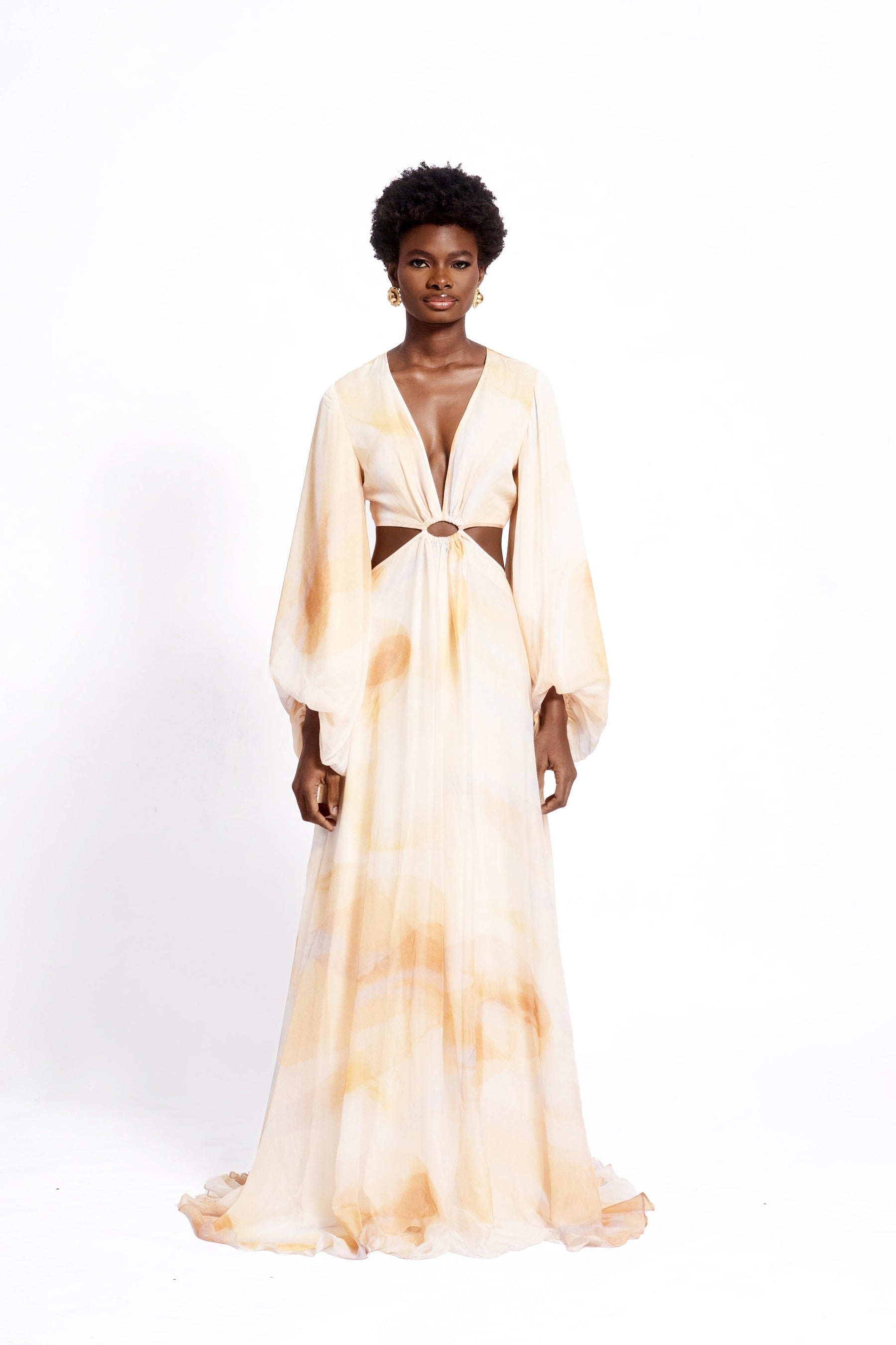 URI DRESS- PALE PEACH CHEMI