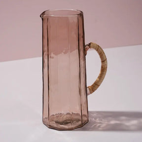 Hammered water pitcher, Pink -6.25 x 9.5 Inches