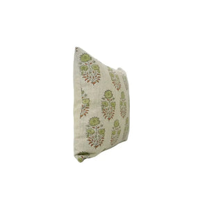 Decorative Block Print Thick Linen Table Pillow Cover- Mayra