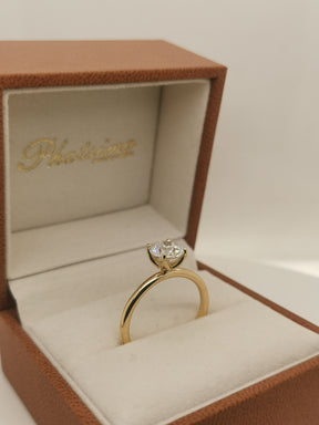 14k Yellow gold diamond ring