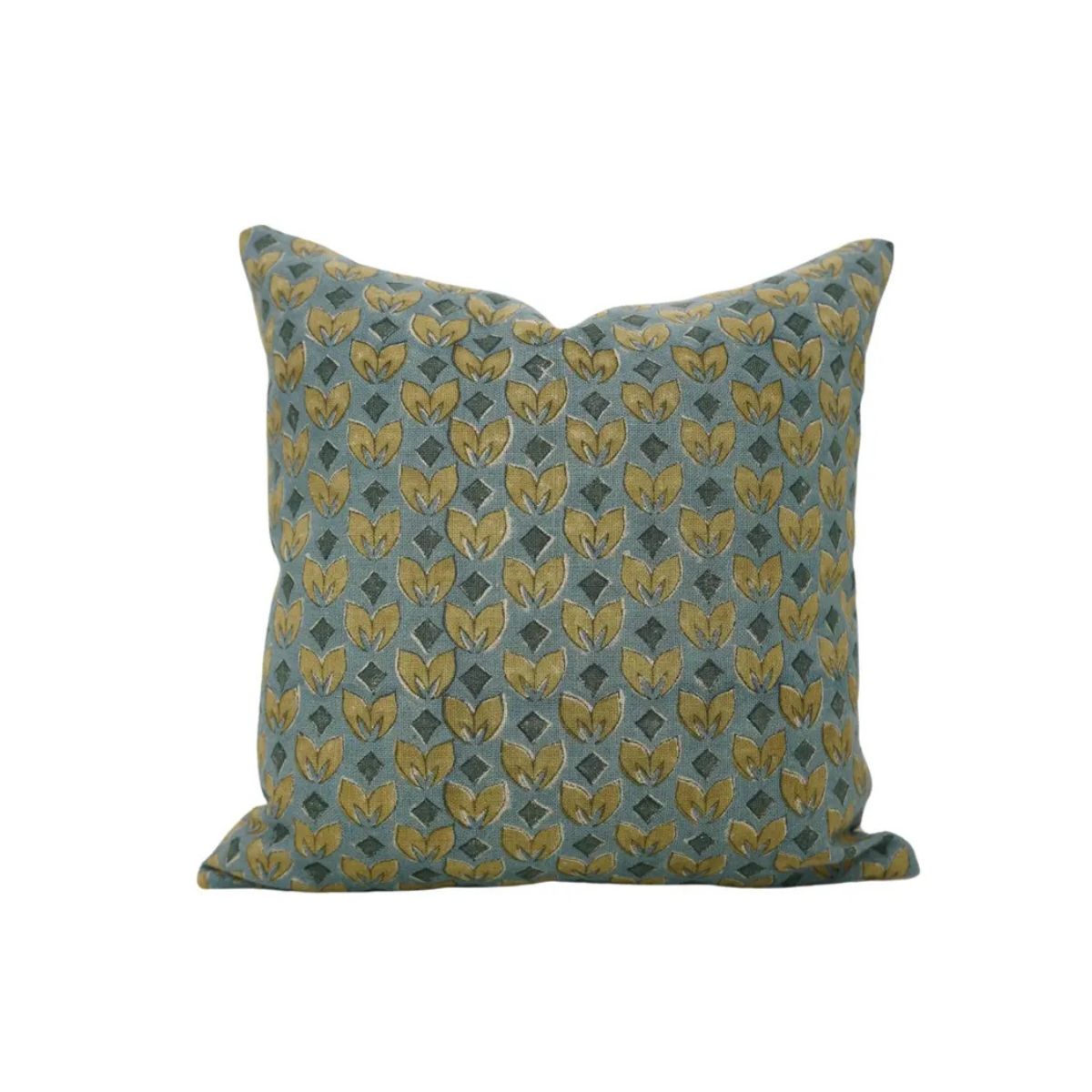Premium Hand Block Printed Thick Linen Cushion Cover - Titli