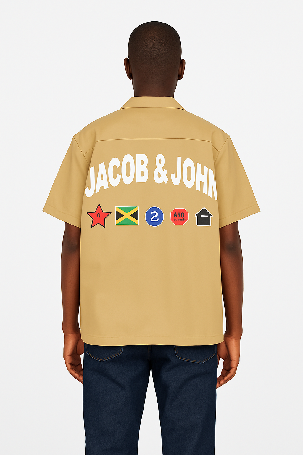 Khaki Logo Patch Cargo Shirt