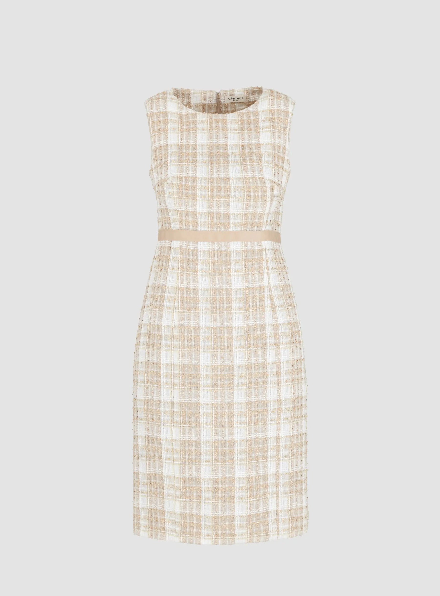 Sleeveless Sheath Tweed Dress