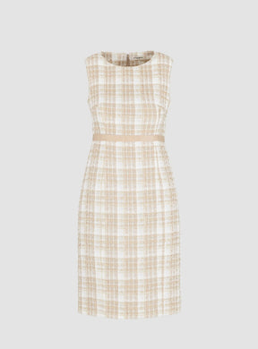 Sleeveless Sheath Tweed Dress