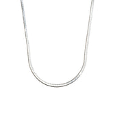 Silver Herringbone Thin Chain Necklace