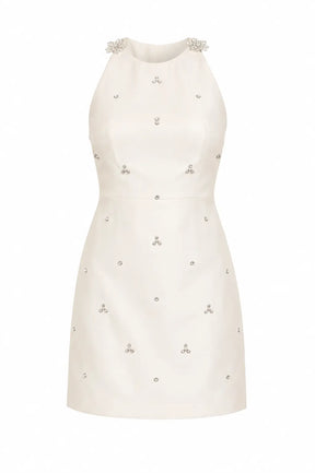 Starlight Embellished Mini Dress - Ivory