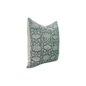 Bohemian Floral Handmade Block Print Boho Pure Linen Pillow Cover- Ulta Kamal