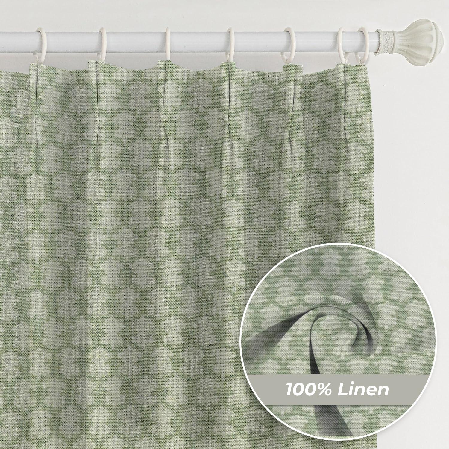 Traditional Design Thick Linen Pleated Curtain - Tarz