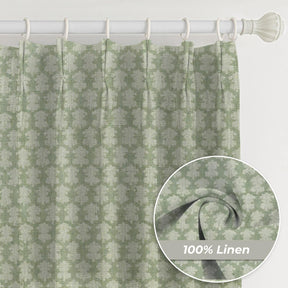 Traditional Design Thick Linen Pleated Curtain - Tarz