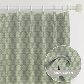 Traditional Design Thick Linen Pleated Curtain - Tarz