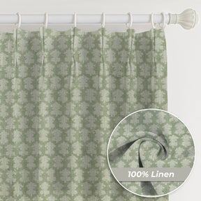 Traditional Design Thick Linen Pleated Curtain - Tarz