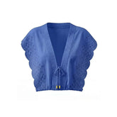 Flutter Sleeve Top Cobalt