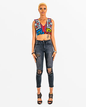 Dancing Skirt With Frills & Crop Top - Customizable (Fabric Pick Only)