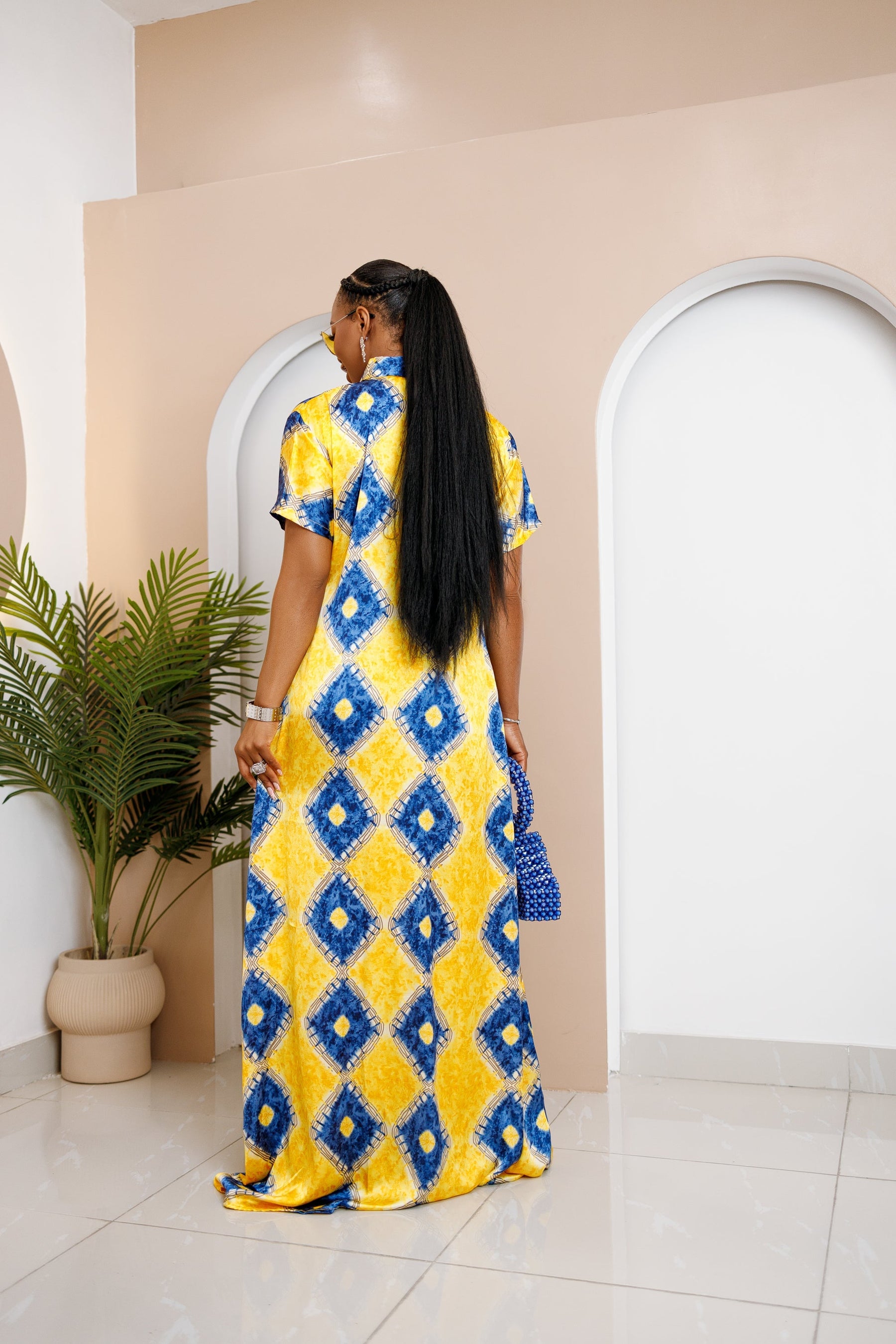 Adazuru Silk Ankara Kaftan