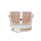Beige Leather Carriel Bag – Handmade Crossbody & Handbag with Palm Strap Detail, Timeless Leather Purse