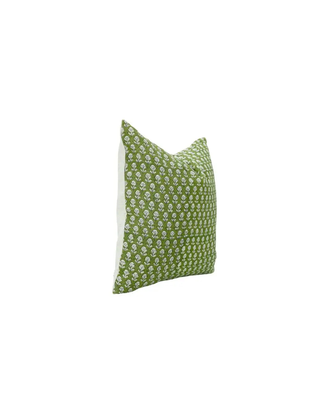 Floral Hand Made Unique Block Print Boho Pure Linen Pillow Cover- Tarangini