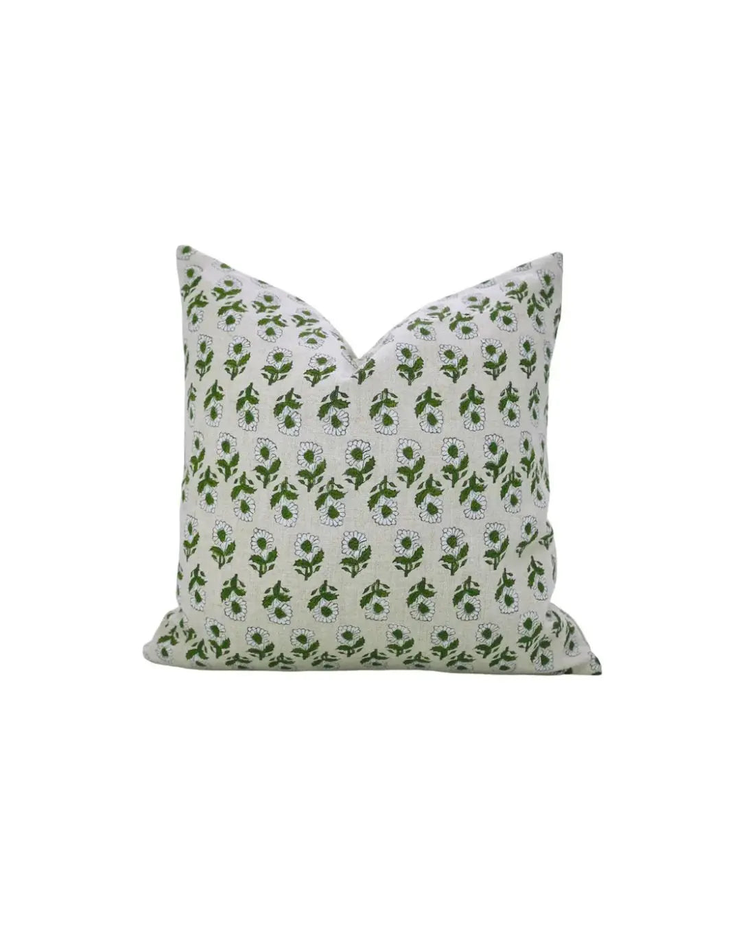 Artisan Hand-Carved Made Block Printed Pure Linen Pillow Cover - Ashoka