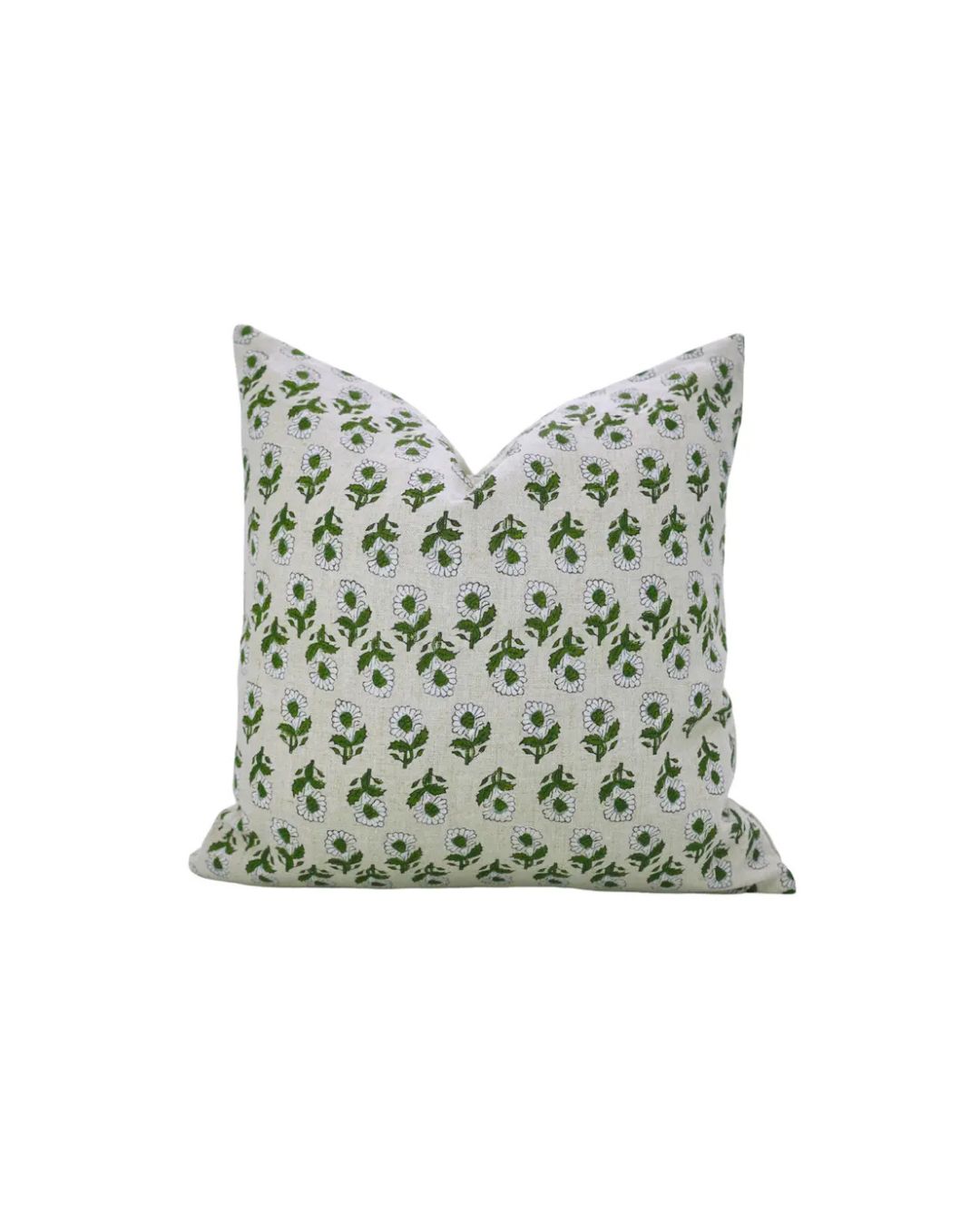 Artisan Hand-Carved Made Block Printed Pure Linen Pillow Cover - Ashoka