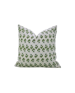 Artisan Hand-Carved Made Block Printed Pure Linen Pillow Cover - Ashoka