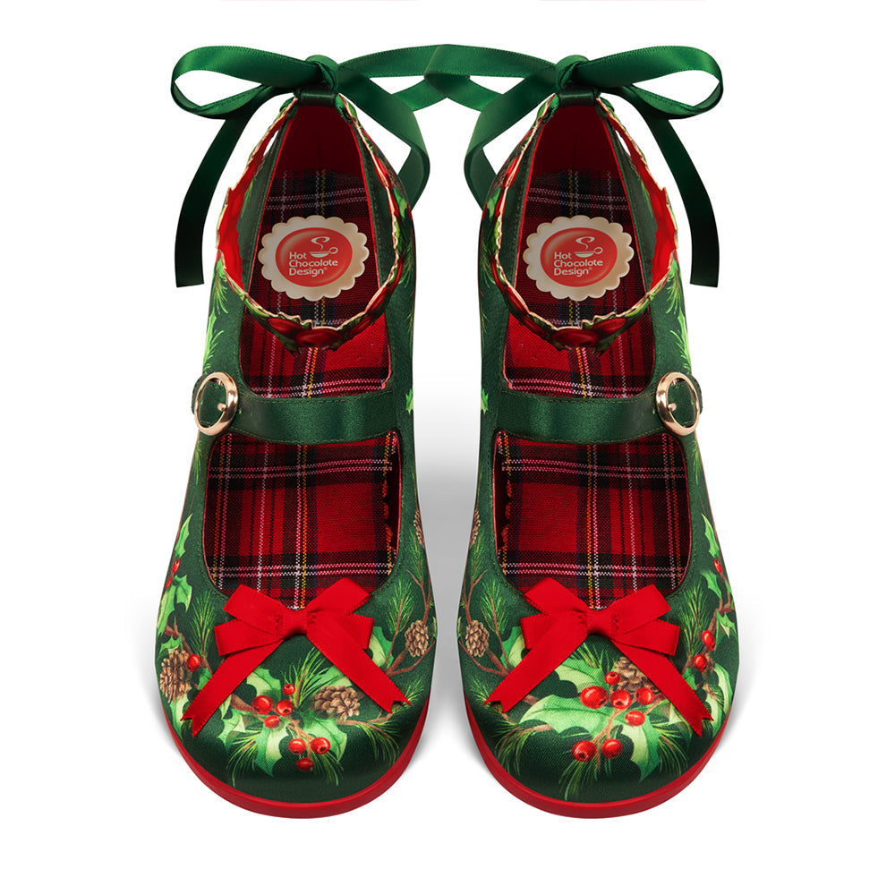 Chocolaticas® Mid Heels Christmas Eve Women's Mary Jane Pump