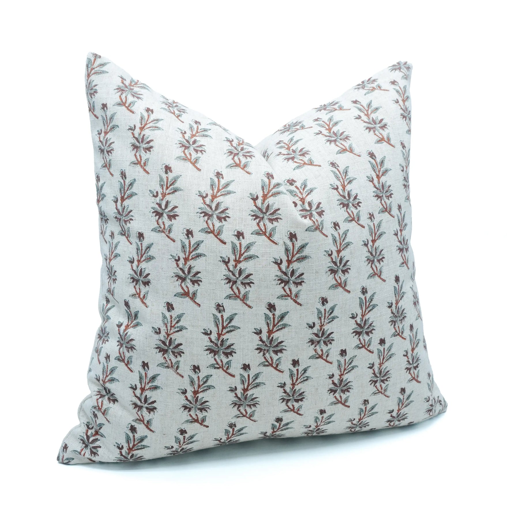 Handmade Indian Block Print Viscose Linen Cushion Cover - Deepika