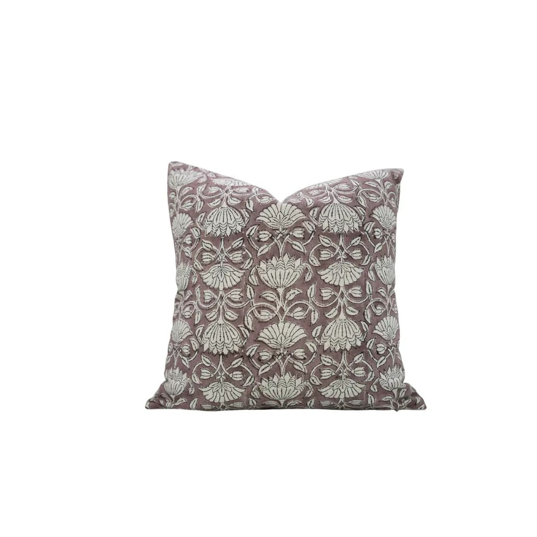Handcrafted Blcok Design Print Viscose Linen Pillow Cover - Ulta Kamal