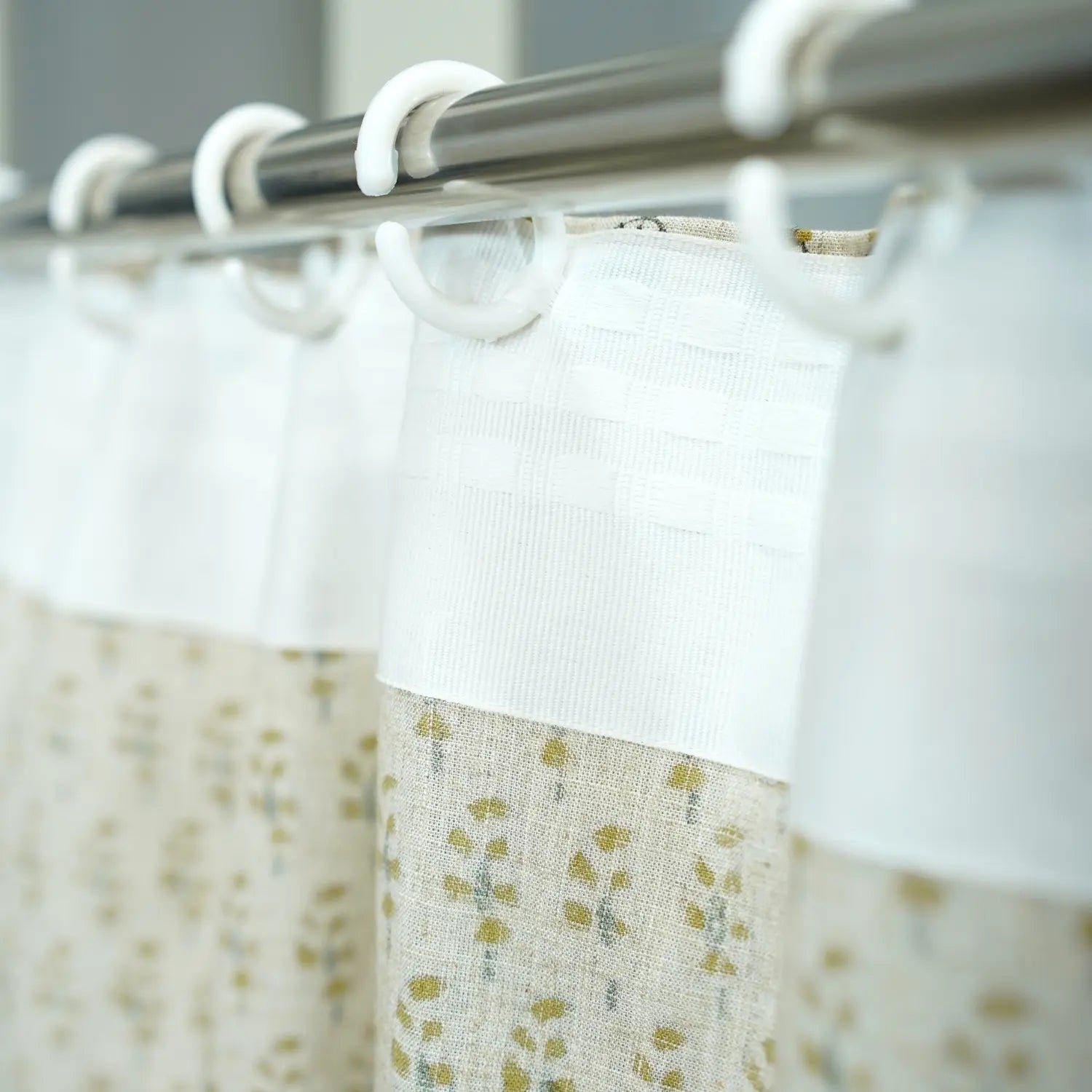 Boho Décor Block Design Viscose Linen Curtain- Lil Paisley