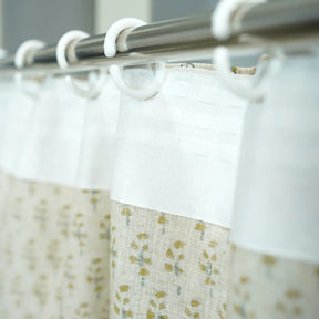 Boho Décor Block Design Viscose Linen Curtain- Lil Paisley