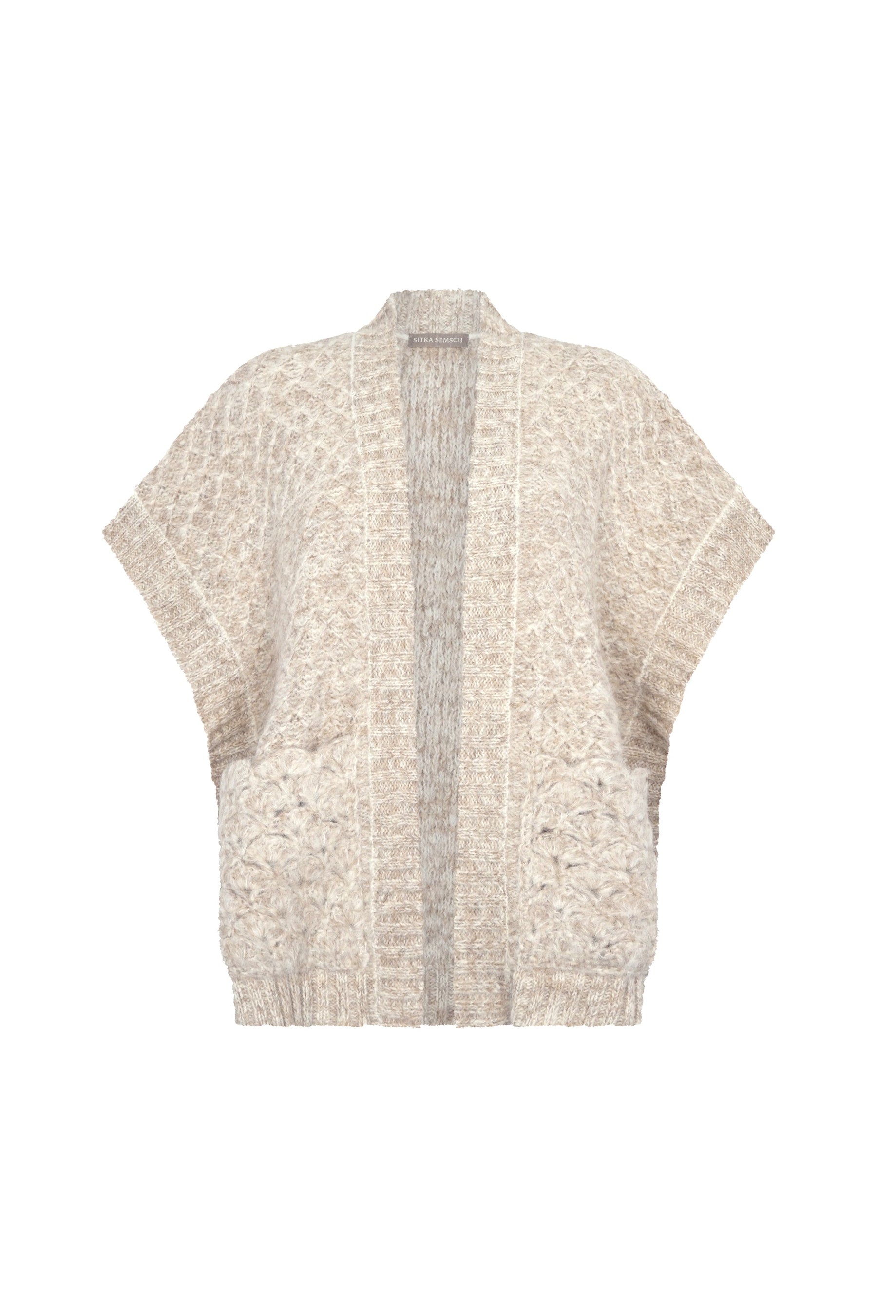 Elaine Poncho | Beige Melange