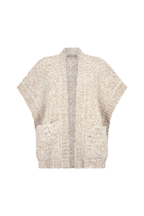 Elaine Poncho | Beige Melange