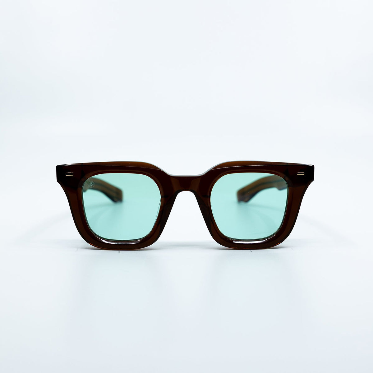 Zid Sunglasses with Brown Frame & Aqua Lens