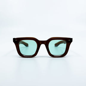 Zid Sunglasses with Brown Frame & Aqua Lens