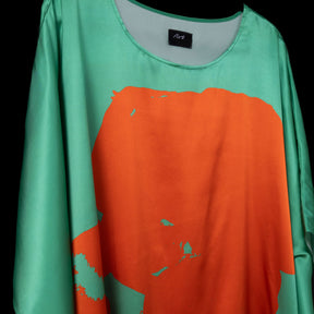 Aqua Orange Organic II Dolman Sleeve Dress