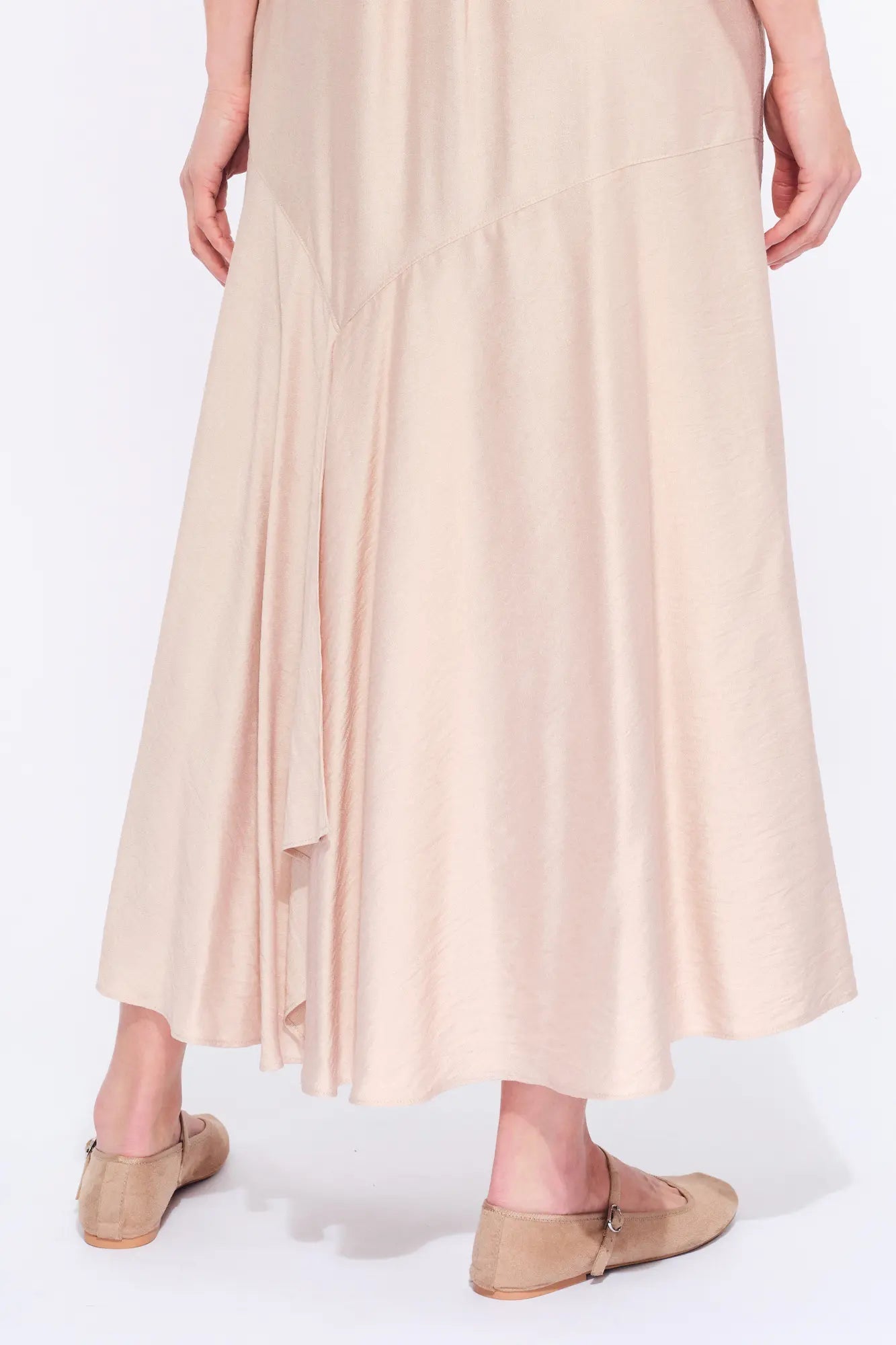 Carlie Asymmetrical Dress | Nude
