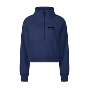 Women Cropped Half-Zip Sweatshirt