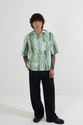 Akniy Green Sun-Faded Shirt