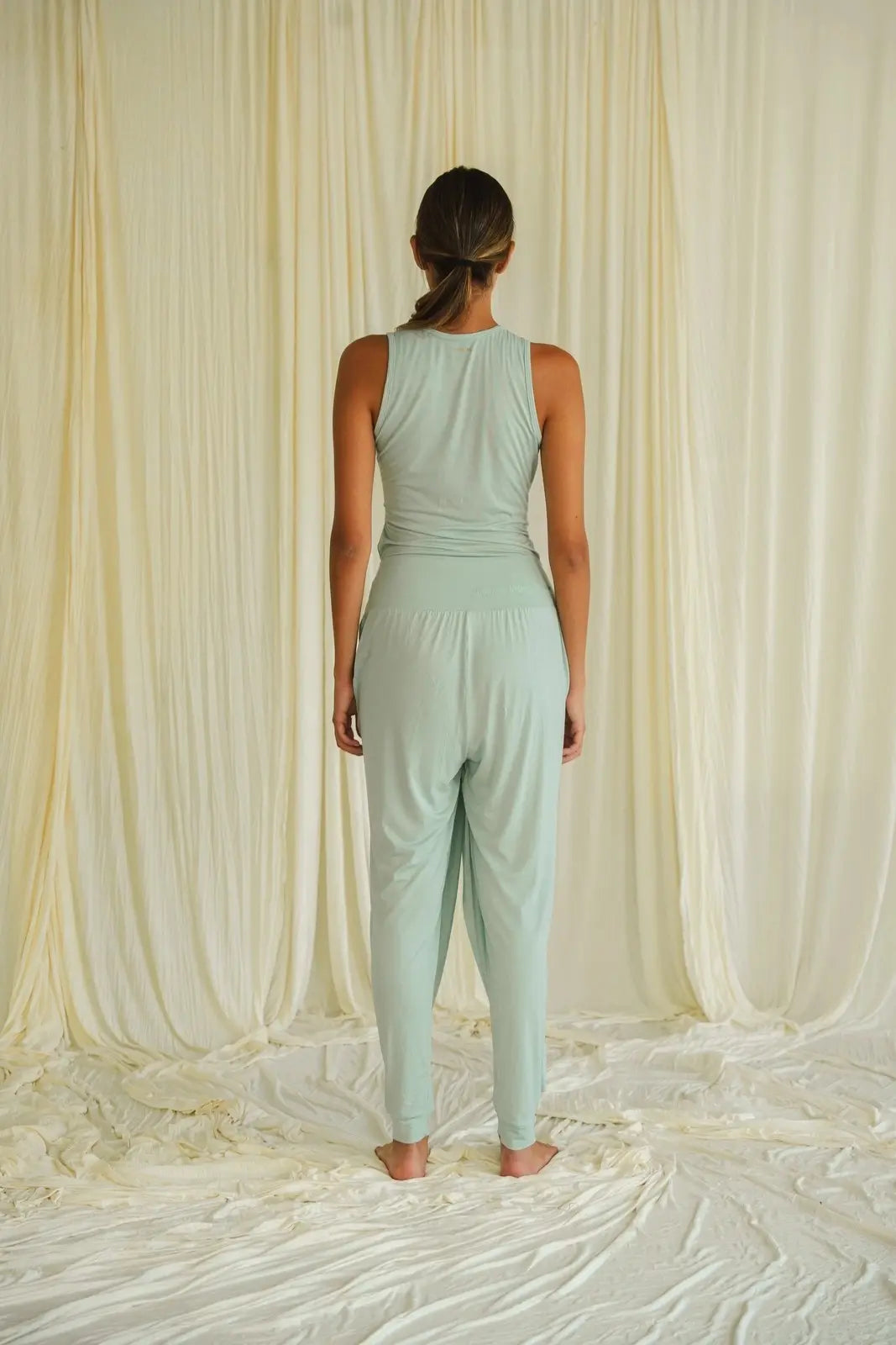 Gather Top Aquamarine
