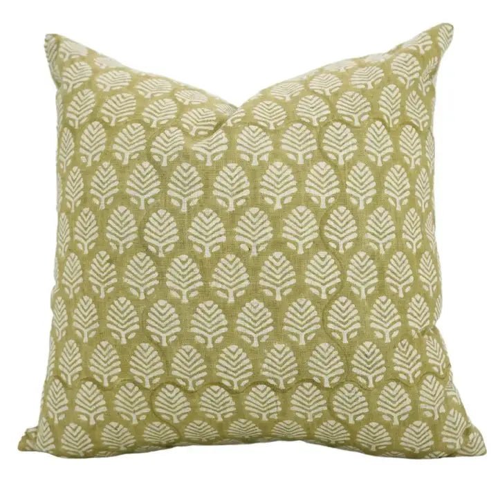 Unique Hand -Block Print Viscose Linen Pillow Cover - Sangmarmar