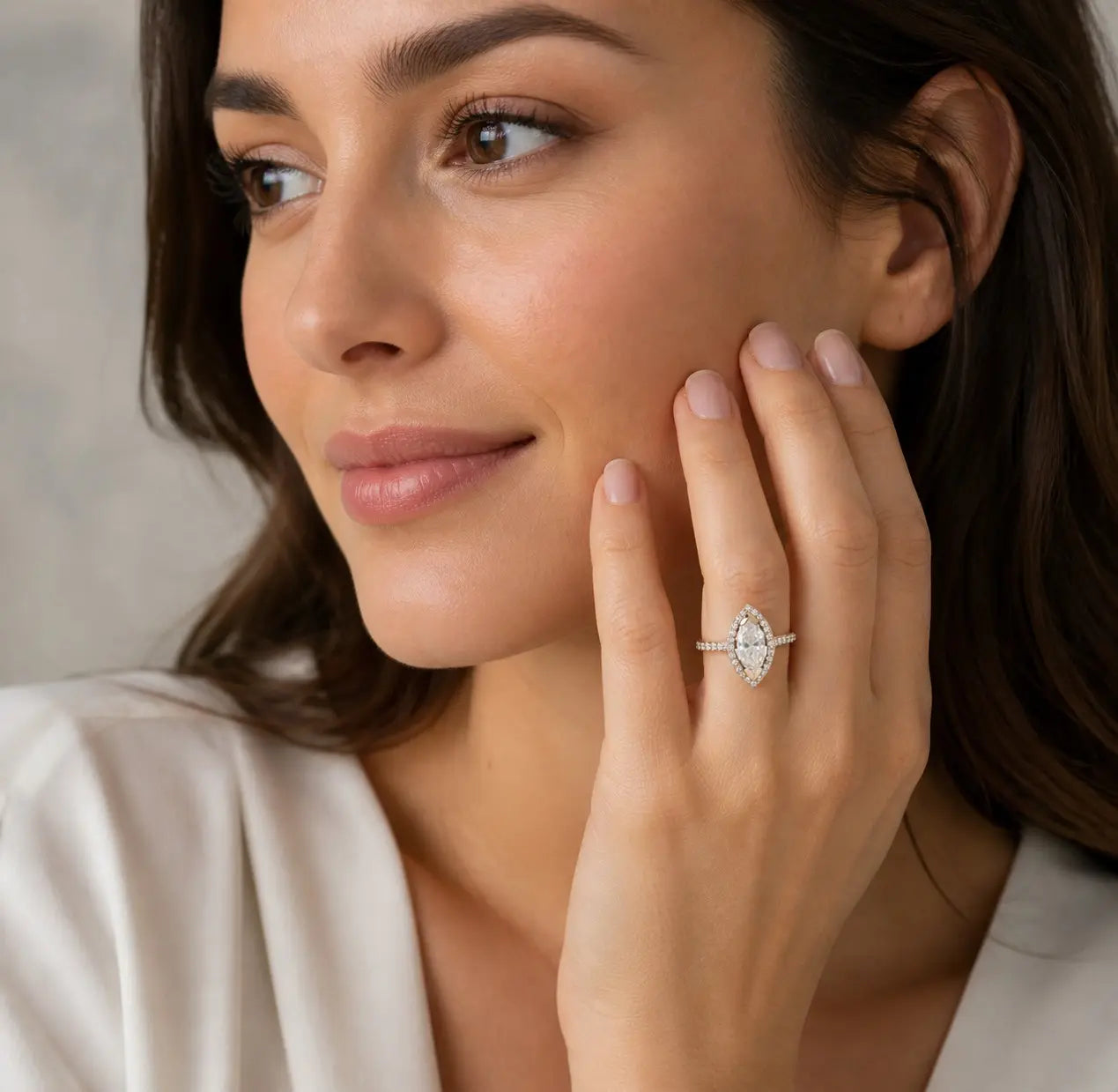 Marquise Halo Ring