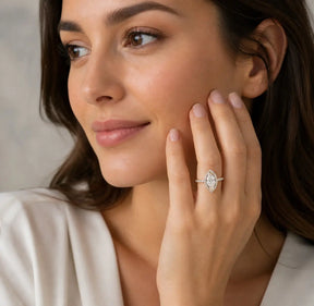 Marquise Halo Ring