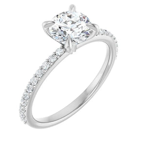 1 1/5 CT Lab-Grown Diamond Engagement Ring in 14K Gold
