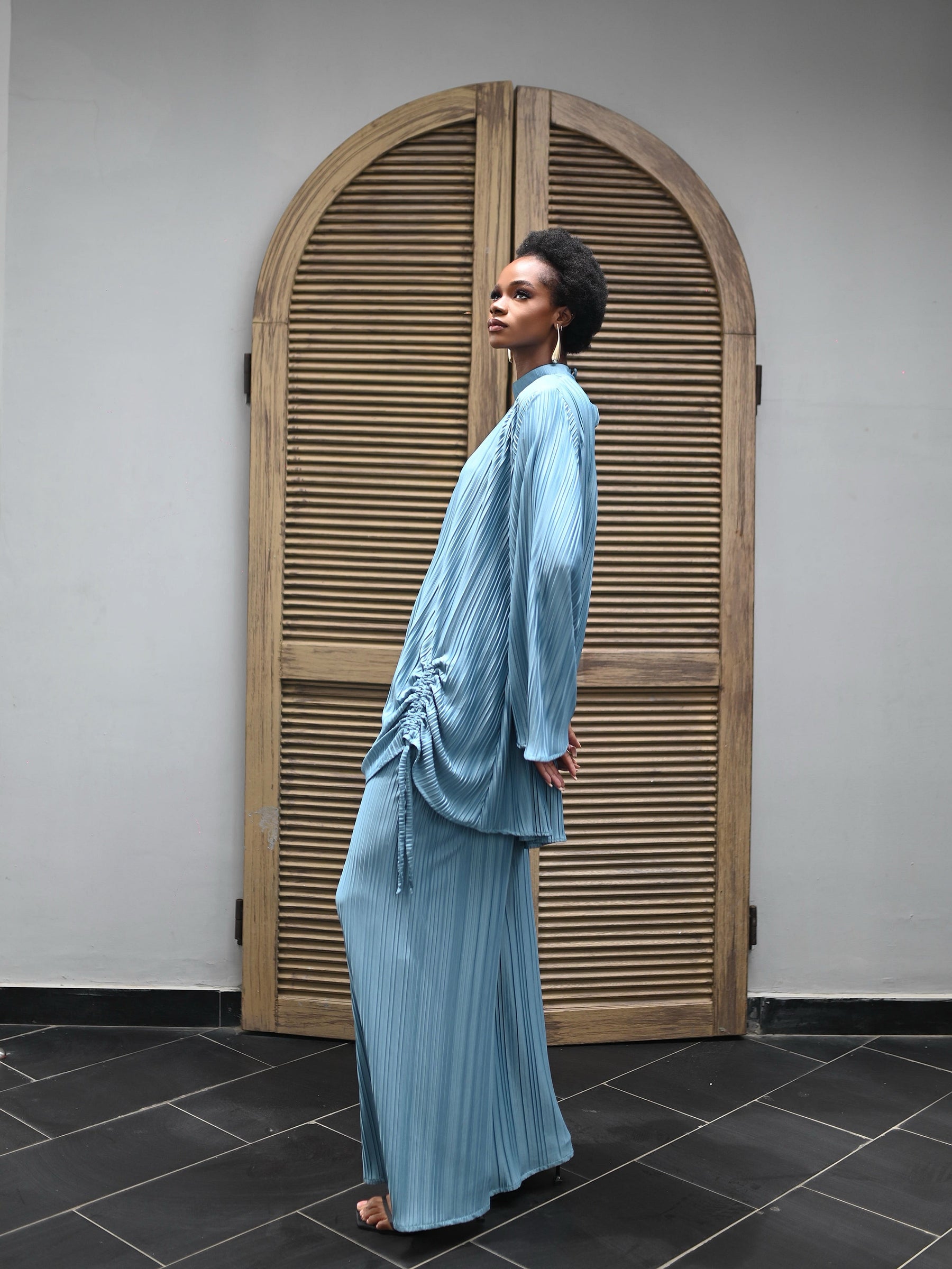 LIYA PLEAT TWO PIECE - TEAL