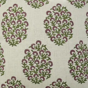 Handcrafted Block Printed Design Handmade Pure Linen Cushion Cover - Gudhal
