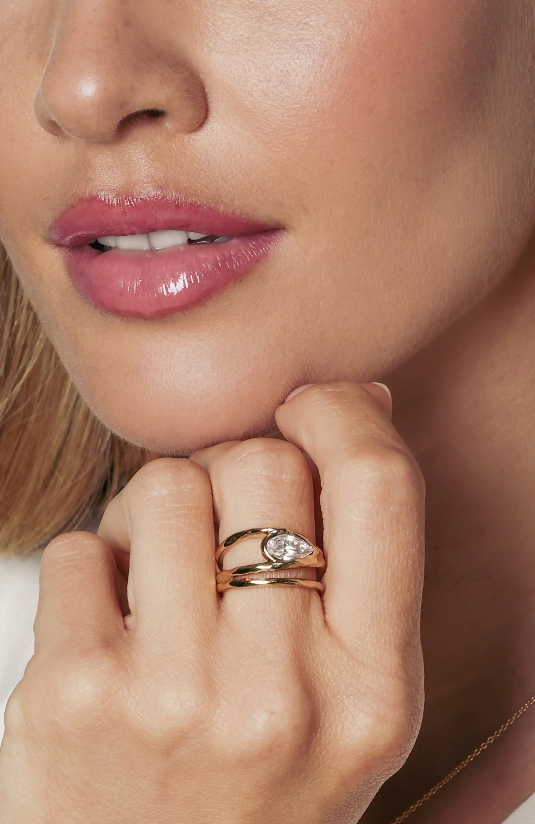 Solace Tear Statement Ring