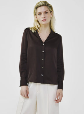 Essential Open-Collar Blouse