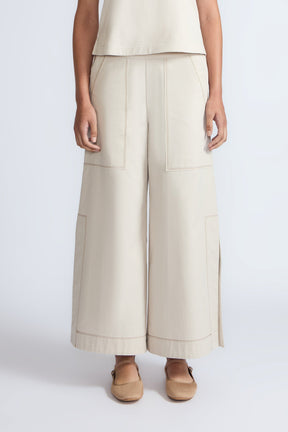 Zoe High-Rise Cotton Pants | Pristine